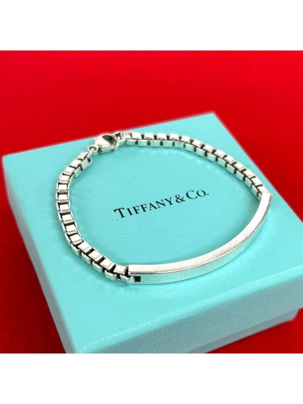 Tiffany & Co Vintage Venetian ID Bracelet 925 Sterling Silver